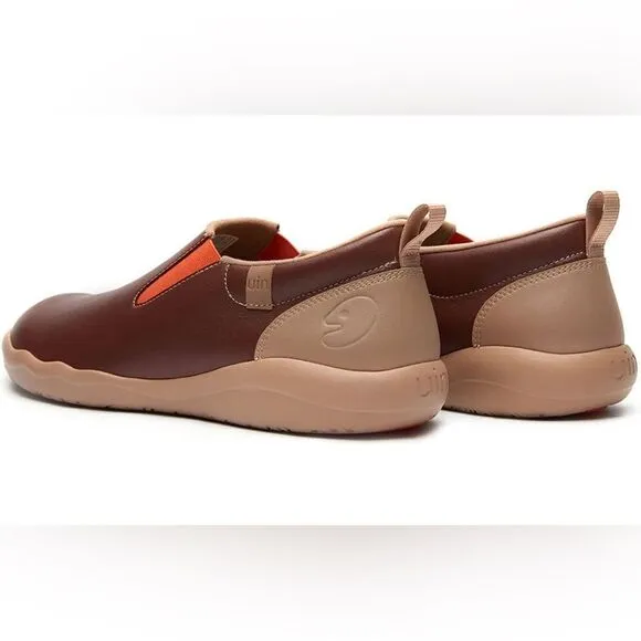 UIN Men's Walking Shoes Casual Lightweight Comfort Sneaker (Brown - Toledo 2)