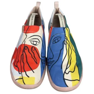 UIN Toledo Sneakers Men 10 Slip-On Canvas Abstract art pattern M1109303
