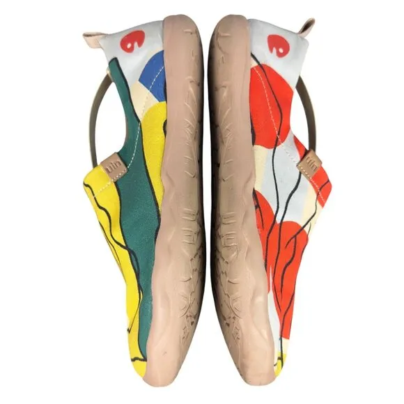 UIN Toledo Sneakers Men 10 Slip-On Canvas Abstract art pattern M1109303