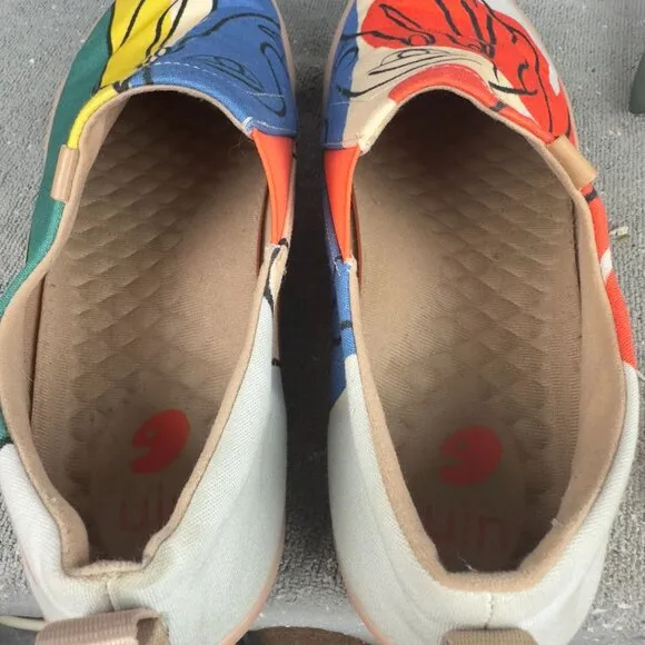 UIN Toledo Sneakers Men 10 Slip-On Canvas Abstract art pattern M1109303