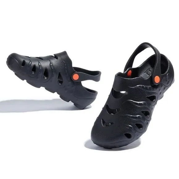 UIN Men's Garden Shoes Beach Outdoor Slippers Sandals (Ink Black Octopus I Men)