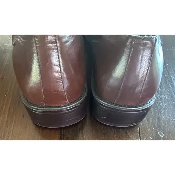 Umberto Pellegrini Leather Men's Dress Shoes Brown Stitching Embroidery Size 12