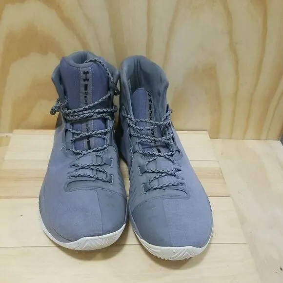 Under Armour Mens Team Drive 4  Gray Basketball Shoes Sneakers Sz 11 1/2