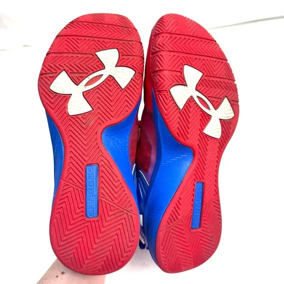 Under Armour Patriotic Red &amp; Blue Men's ClutchFit Sneakers Size 10