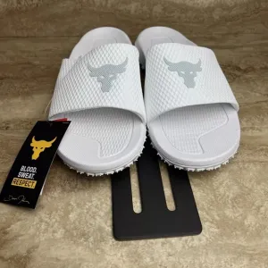 Under Armour Project Rock Slides Sandals White Michelin Wild Gripper Men’s