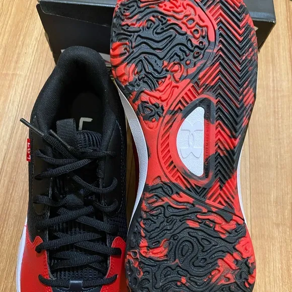Under Armour Red and Black Sneakers