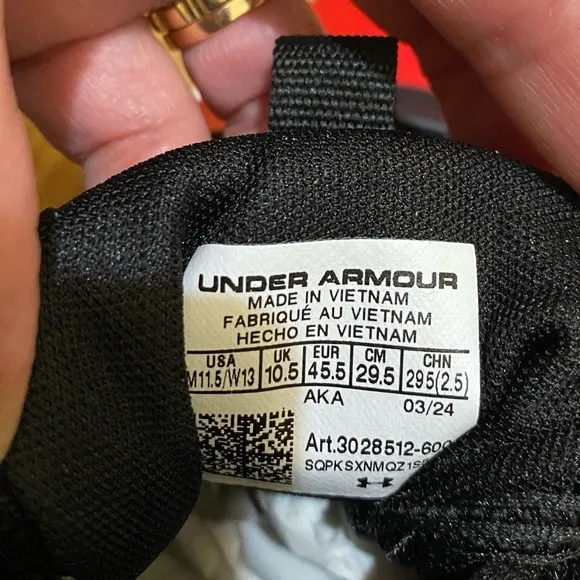 Under Armour Red and Black Sneakers