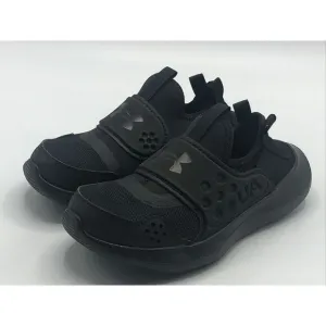Under Armour Runplay Youth Size 11k Black Slip-On Sneakers 3024211 002 New