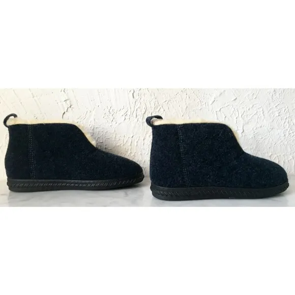 US Sports Navy Blue Eurelle Pull On Bootie Slippers - Men's Size 8