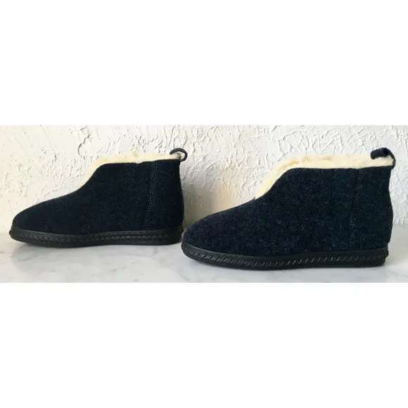 US Sports Navy Blue Eurelle Pull On Bootie Slippers - Men's Size 8