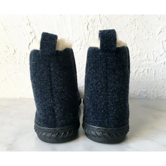 US Sports Navy Blue Eurelle Pull On Bootie Slippers - Men's Size 8