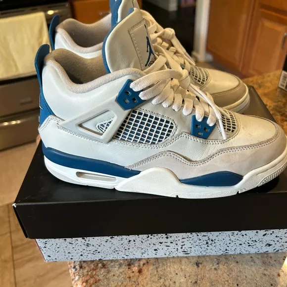 Used big kids Nike Air Jordan Sneakers in Blue and White