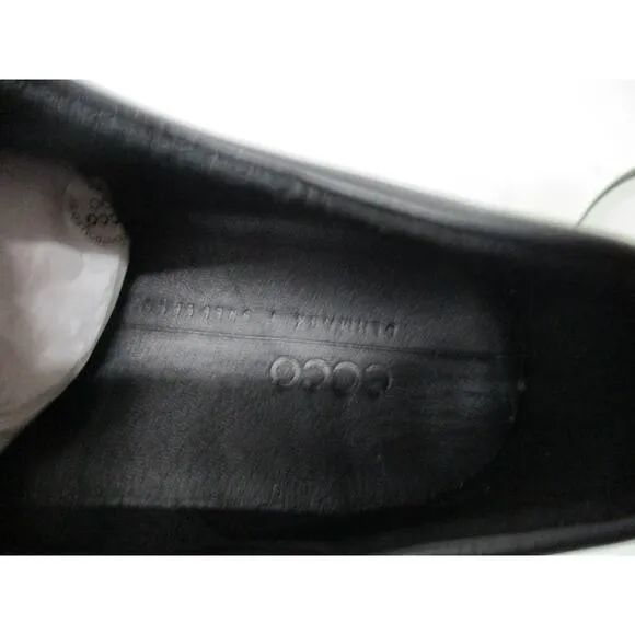 USED Ecco Women's Nouvelle Full Gain Leather Shoes ,Black-Size 8-8.5