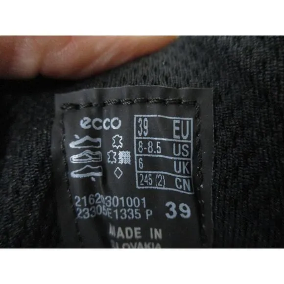 USED Ecco Women's Nouvelle Full Gain Leather Shoes ,Black-Size 8-8.5