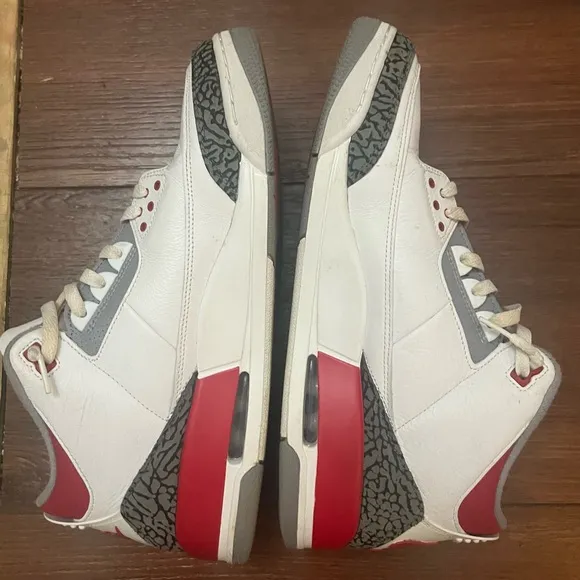 Used Jordan 3 retro red, size 13.
