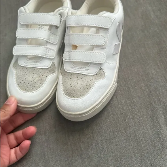 V-10 Velcro CWL Sneakers - White Natural - The Vegan Sneakers!