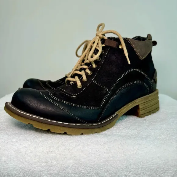 V-ITALIA 1162 GIOVANNE WOMEN’S BLACK/BROWN EUR size 39 BOOTS