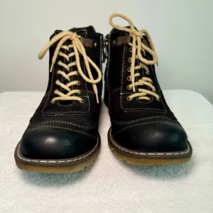 V-ITALIA 1162 GIOVANNE WOMEN’S BLACK/BROWN EUR size 39 BOOTS
