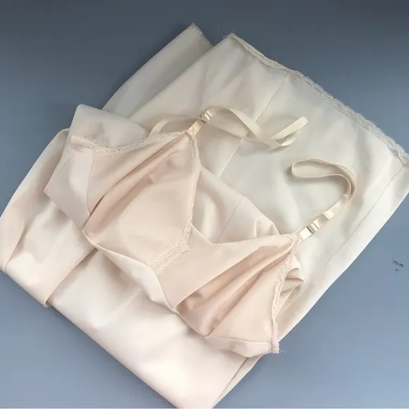 Vanity Fair Strappy Vintage Jersey Empire Lingerie Slip Dress 34C Tan Rare USA