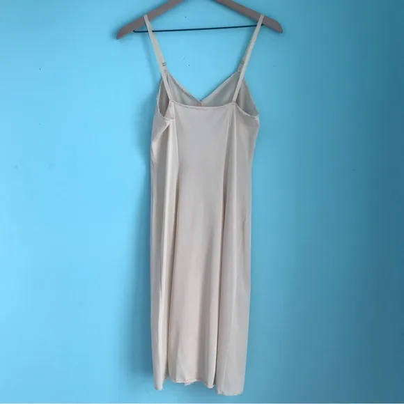 Vanity Fair Strappy Vintage Jersey Empire Lingerie Slip Dress 34C Tan Rare USA