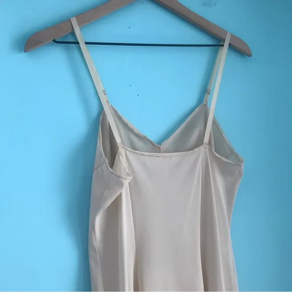 Vanity Fair Strappy Vintage Jersey Empire Lingerie Slip Dress 34C Tan Rare USA