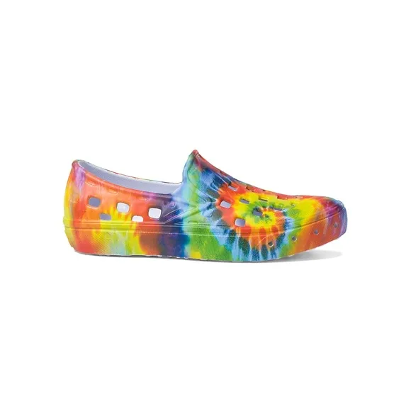Vans Big Kids Unisex Trek Tie Dye Rainbow Slip On Sneakers Size 1,3 NWT