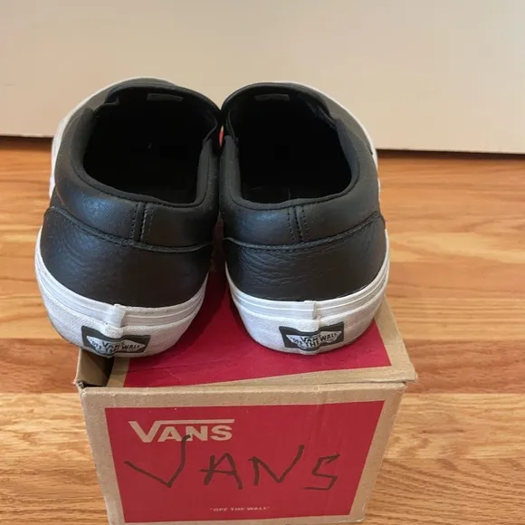 Vans Black and White Slip-On Sneakers Ultra Cush