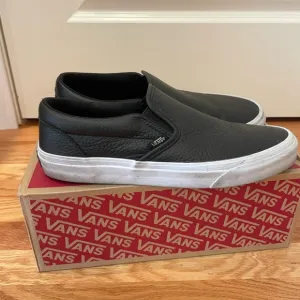 Vans Black and White Slip-On Sneakers Ultra Cush