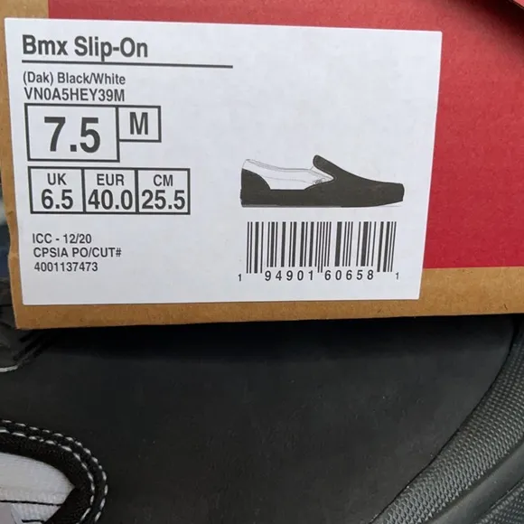 Vans Bmx Slip-On Dak Black/White WMNS