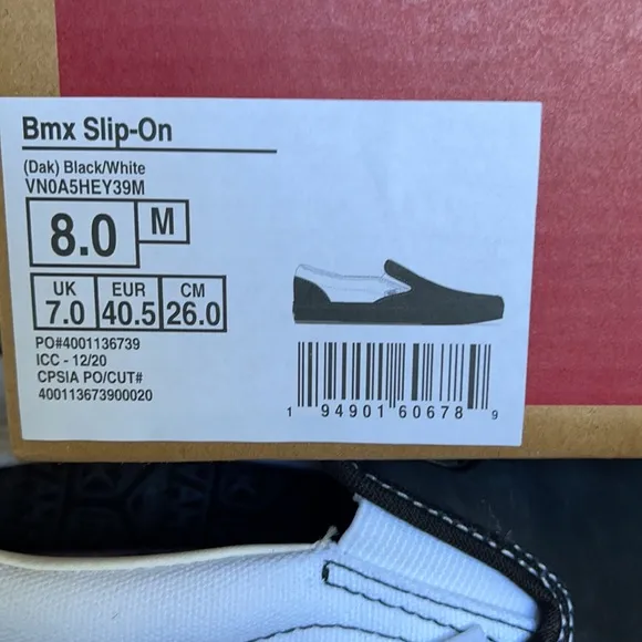 Vans BMX Slip-On Dak Black/White WMNS