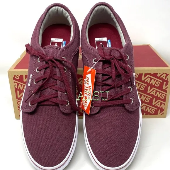 VANS Chukka Low Top Canvas Red Wine Casual Women’s Size 9 Sneakers VN000ZUMGPK