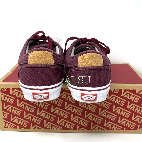 VANS Chukka Low Top Canvas Red Wine Casual Women’s Size 9 Sneakers VN000ZUMGPK
