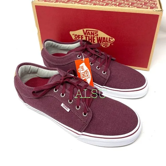 VANS Chukka Low Top Canvas Red Wine Casual Women’s Size 9 Sneakers VN000ZUMGPK