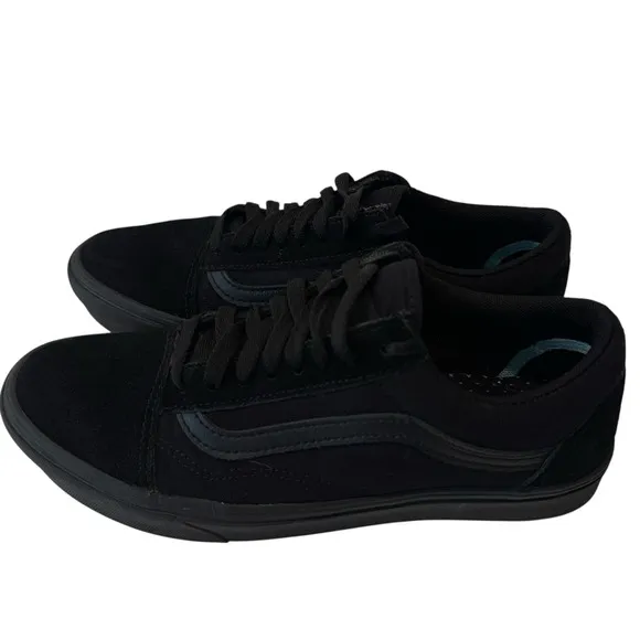 Vans Classic 721356 TRIPLE BLACK Casual Shoes Sneakers Men Size 7.5 Women 9
