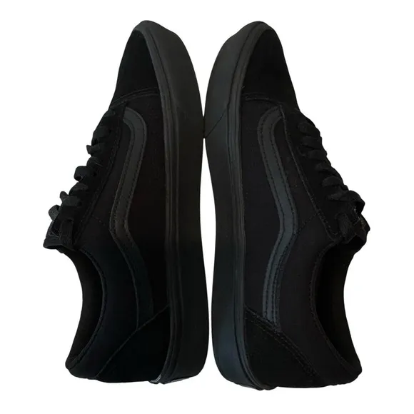Vans Classic 721356 TRIPLE BLACK Casual Shoes Sneakers Men Size 7.5 Women 9