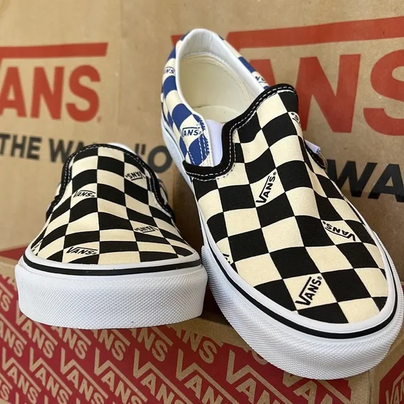 Vans Classic Slip On Big Check Black/Navy sneakers WMNS