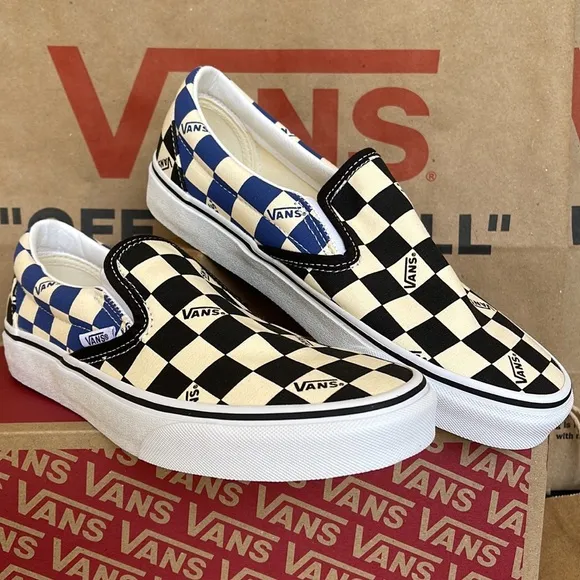 Vans Classic Slip On Big Check Black/Navy sneakers WMNS