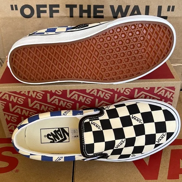 Vans Classic Slip On Big Check Black/Navy sneakers WMNS