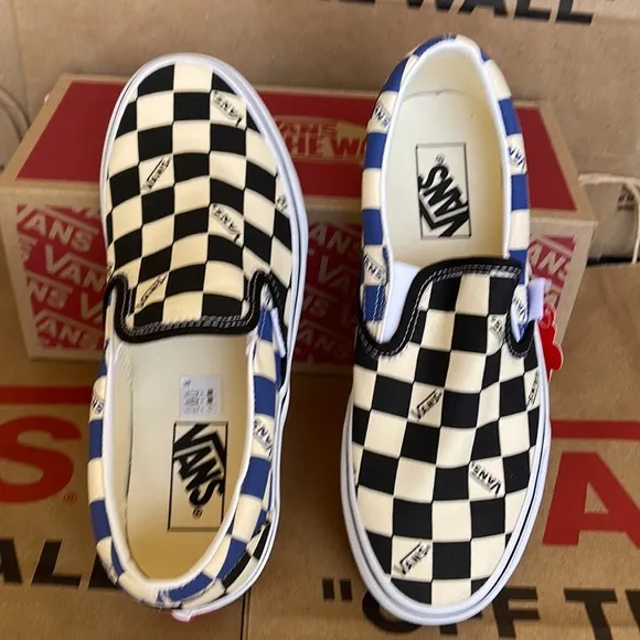 Vans Classic Slip On Big Check Black/Navy sneakers WMNS