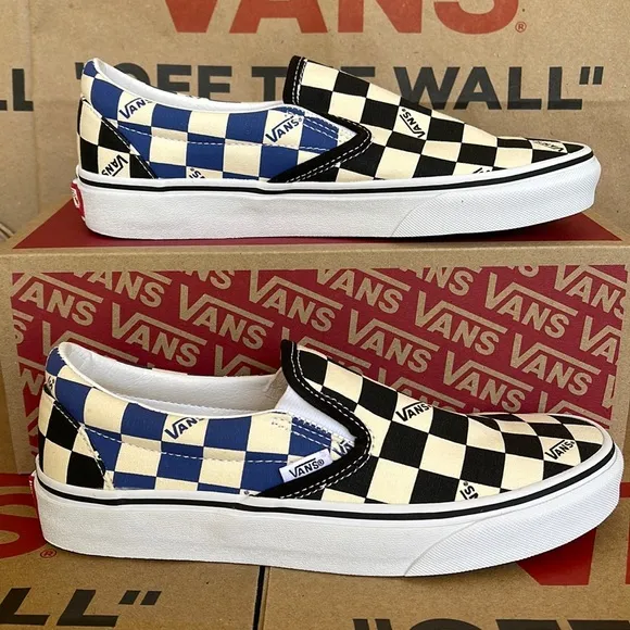 Vans Classic Slip On Big Check Black/Navy sneakers WMNS