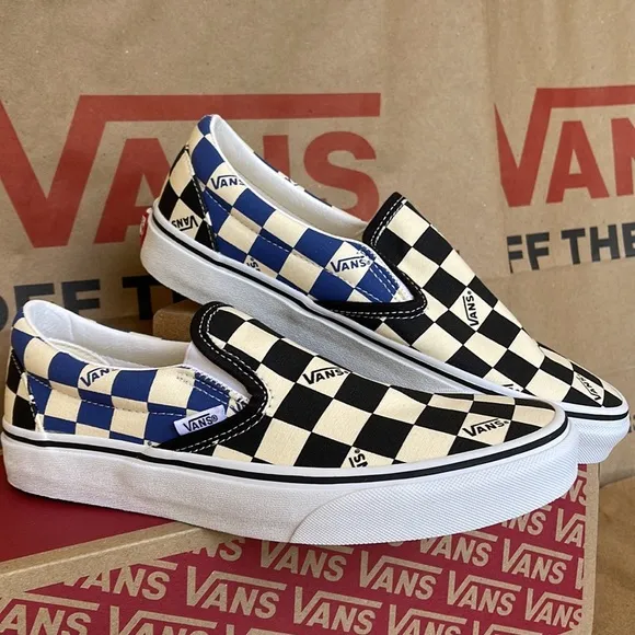 Vans Classic Slip On Big Check Black/Navy sneakers WMNS