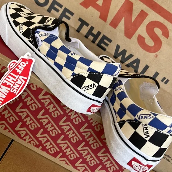 Vans Classic Slip On Big Check Black/Navy sneakers WMNS