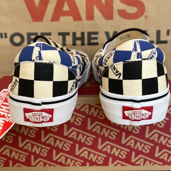 Vans Classic Slip On Big Check Black/Navy sneakers WMNS