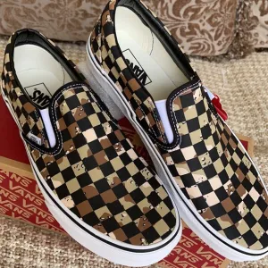 Vans Classic Slip-On Checkerboard Cmdsrt/Trwht WMN