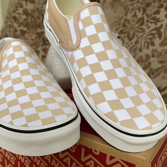 Vans Classic Slip On Checkerboard Frappe/Trwht Men