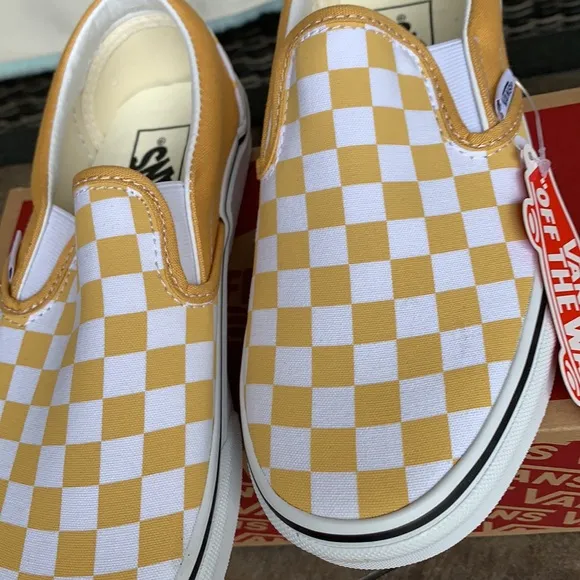 VANS CLASSIC SLIP ON CHECKERBOARD OCHRE/Trwht Men’