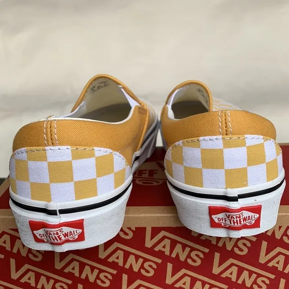 VANS CLASSIC SLIP ON CHECKERBOARD OCHRE/Trwht Men’