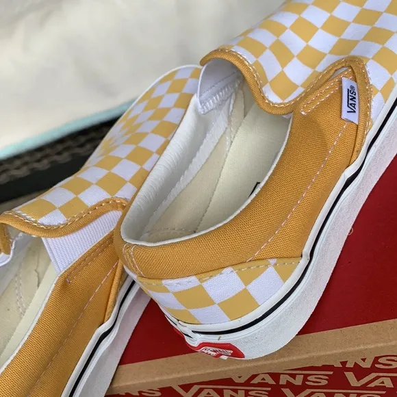 VANS CLASSIC SLIP ON CHECKERBOARD OCHRE/Trwht Men’