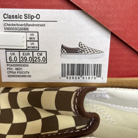 Vans Classic Slip-On Checkerboard Randrm / True White MEN`S