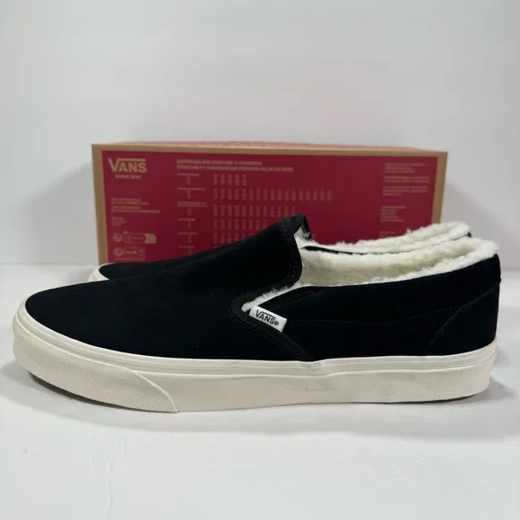 Vans Classic Slip-On Cozy Hug Black Sneakers Men’s Size 11.5